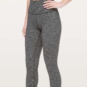 EUC Lululemon Wunder Under High-Rise Tight *28" Heathered Black Size 6